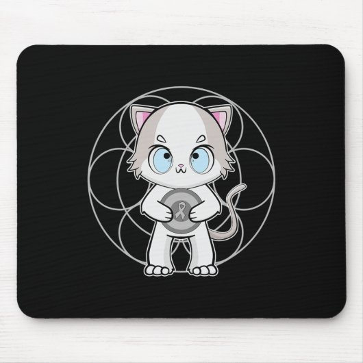 Ragdoll Cat Anime Kitten Dyslexie Bewusstsein Mousepad (Vorne)
