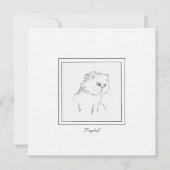 Ragdoll Cat Black and White Contemporary Note Card Mitteilungskarte (Vorderseite)