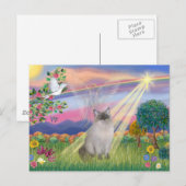 Ragdoll Cat (Blue Point) - Cloud Angel Postkarte (Vorne/Hinten)