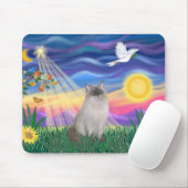 Ragdoll Cat (Blue Point) - Twilight Mousepad (Mit Mouse)