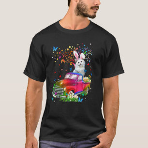 Ragdoll Cat Bunny Truck Jagd Eier Ostern D T-Shirt