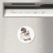 Ragdoll cat by Artist GV Hemmings Magnet (In Situ (Geschirrspüler))