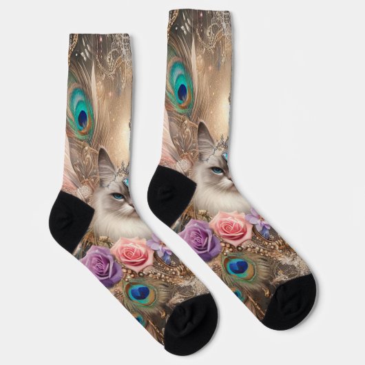 Ragdoll Cat Crew Socken (Rechts)