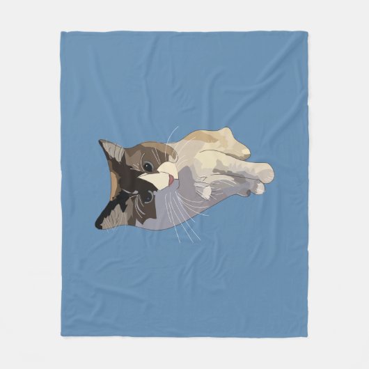 Ragdoll cat, Dusty Blue Fleecedecke (Vorderseite)