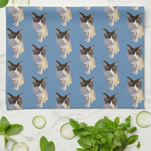 Ragdoll cat, Dusty Blue Geschirrtuch (Gefaltet)