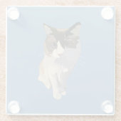 Ragdoll cat, Dusty Blue Glasuntersetzer (Rückseite)