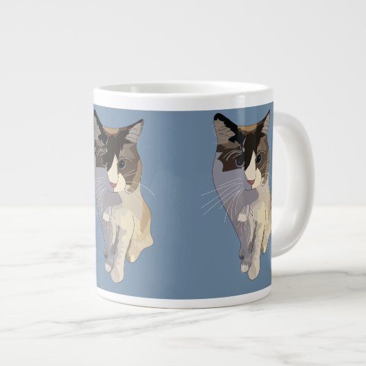 Ragdoll cat, Dusty Blue Jumbo-Tasse (Vorderseite Rechts)
