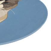 Ragdoll cat, Dusty Blue Schneidebrett (Ecke)