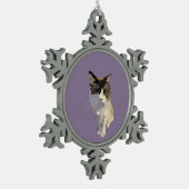 Ragdoll cat, Dusty Purple Schneeflocken Zinn-Ornament (Links)
