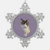 Ragdoll cat, Dusty Purple Schneeflocken Zinn-Ornament (Vorderseite)