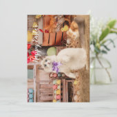 Ragdoll Cat Easter Grußkarte Feiertagskarte (Stehend Vorderseite)