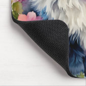 Ragdoll Cat Floral Art Mousepad (Ecke)