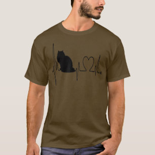 Ragdoll Cat Heartbeat EKG Funny I Liebe My Ragdoll T-Shirt
