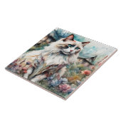 Ragdoll Cat in English Garden Fliese (Seite)