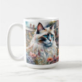 Ragdoll Cat in English Garden Kaffeetasse (Links)