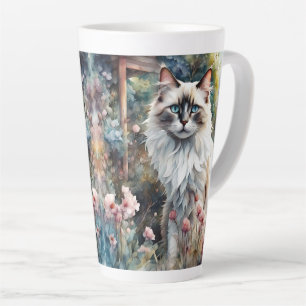 Ragdoll Cat in English Garden Milchtasse