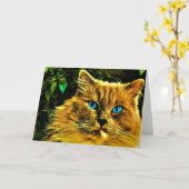 Ragdoll Cat, Karte (Gelbe Blume)