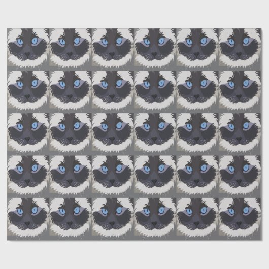 Ragdoll Cat Kitty Ragdoll Geschenkpapier (Flach)