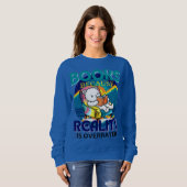 Ragdoll Cat Lesen eines Buches Die sonnige Realitä Sweatshirt (Vorne ganz)