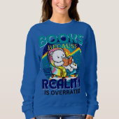 Ragdoll Cat Lesen eines Buches Die sonnige Realitä Sweatshirt (Vorderseite)