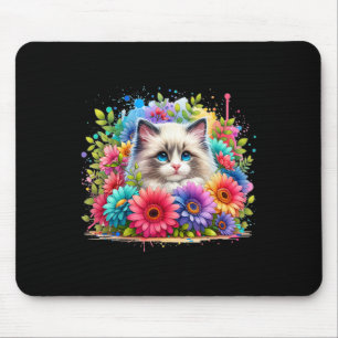 Ragdoll Cat Mama Mutter39s Tag Wasserfarbe farbig Mousepad