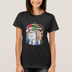 Ragdoll Cat Niedlich Santa Christmas Tree T-Shirt