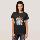 Ragdoll Cat Niedlich Santa Christmas Tree T-Shirt (Vorne ganz)
