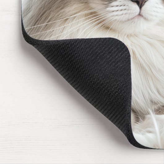 Ragdoll Cat On a Fur Rug Mousepad (Ecke)