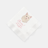 Ragdoll Cat Personalisiert Cheers Napkins Serviette (Ecke)