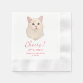 Ragdoll Cat Personalisiert Cheers Napkins Serviette (Vorderseite)