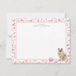 Ragdoll Cat Personalisiert Stationery Mitteilungskarte