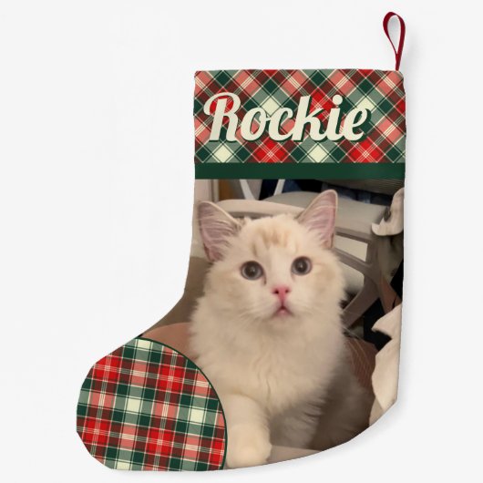 Ragdoll Cat Personalized Kleiner Weihnachtsstrumpf (Rückseite)