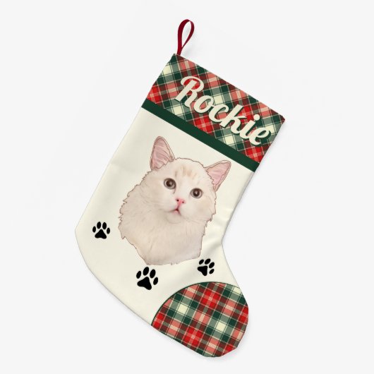 Ragdoll Cat Personalized Kleiner Weihnachtsstrumpf (Vorderansicht (hängend))