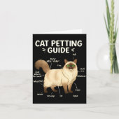 Ragdoll Cat Petting Guide Funny Cat Lover  Karte (Vorderseite)