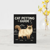 Ragdoll Cat Petting Guide Funny Cat Lover  Karte (Gelbe Blume)