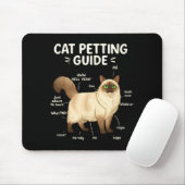 Ragdoll Cat Petting Guide Funny Cat Lover Mousepad (Mit Mouse)