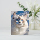 Ragdoll Cat Postcard Postkarte (Stehend Vorderseite)