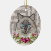 Ragdoll Cat Rose Ornament (Rechts)