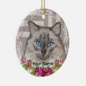 Ragdoll Cat Rose Ornament (Rechts)