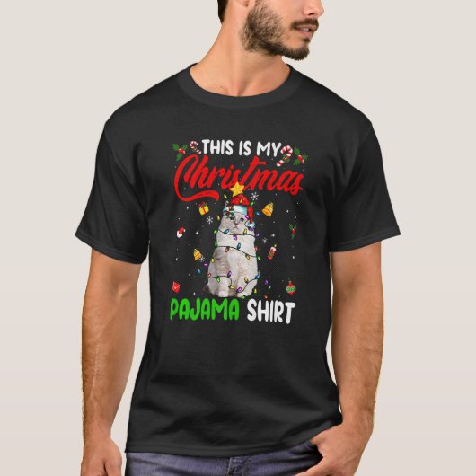 Ragdoll Cat This Is My Christmas Pajama Xmas T-Shirt (Vorderseite)