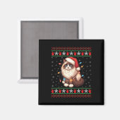 Ragdoll Cat Ugly Christmas Ragdoll Cat Xmas Lighti Magnet (Vorderseite/Rückseite)