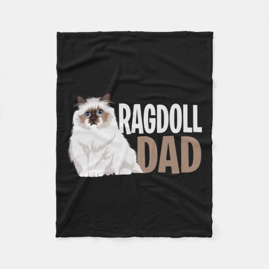 Ragdoll Cat Vater Funny Cat Owner Lowner Fleecedecke (Vorderseite)
