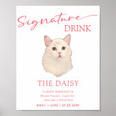 Ragdoll Cat Wedding Signature Drink Sign Poster (Vorne)