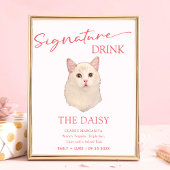 Ragdoll Cat Wedding Signature Drink Sign Poster
