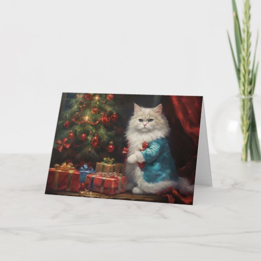 Ragdoll Cat Weihnachtsgrüßkarte Dankeskarte (Vorderseite)