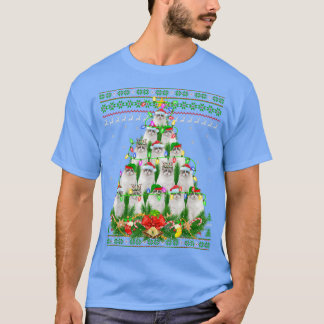 Ragdoll Cat Xmas Lighting Tree Santa Ragdoll Ugly T-Shirt