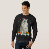 Ragdoll Chat Christmas Lights Funny Cat Lover Xmas Sweatshirt (Vorne ganz)