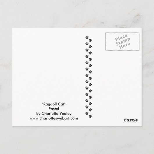 Ragdoll Chat Original Postkarte (Rückseite)