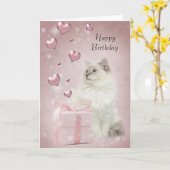 Ragdoll Geburtstags-Karte Karte (Gelbe Blume)