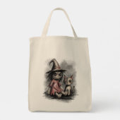 Ragdoll-Hexe und Katze Tragetasche (Rückseite)